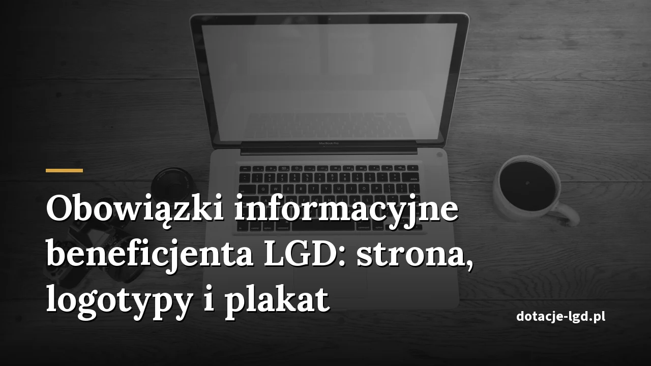 Obowiązki informacyjne beneficjenta LGD: strona, logotypy i plakat