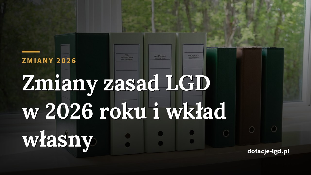 Dotacje z LGD w 2026 roku: co się zmieniło i ile wynosi wkład własny